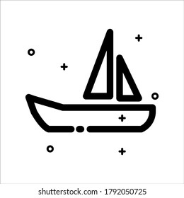 vector illustration of a ship icon, can be used as an icon on the web and so on