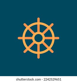 Vector illustration of ship rudder icon.