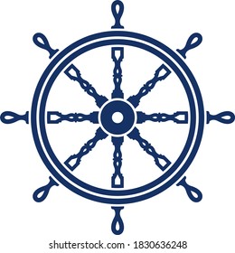 Vector illustration of the ship wheel