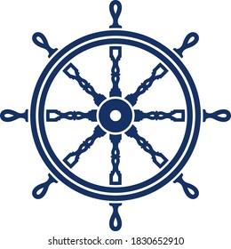Vector illustration of the ship wheel