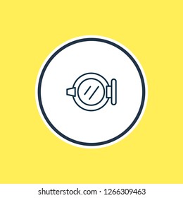 Vector illustration of ship window icon line. Beautiful maritime element also can be used as porthole icon element.