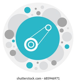 Vector Illustration Of Shipment Symbol On Wheel Icon. Premium Quality Isolated Spyglass Element In Trendy Flat Style.