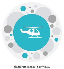 Vector Illustration Of Shipment Symbol On Medical Helicopter Icon. Premium Quality Isolated Emergency Copter Element In Trendy Flat Style.