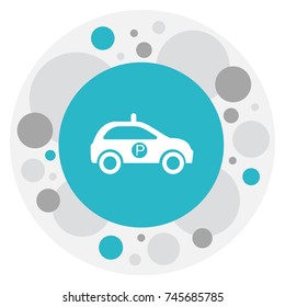 Vector Illustration Of Shipment Symbol On Police Icon. Premium Quality Isolated Sheriff  Element In Trendy Flat Style.