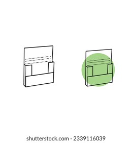 Ilustración vectorial de la línea de diseño de la caja de envío.
