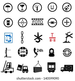Vector illustration of shipping icons.