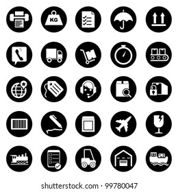 Vector illustration of shipping icons.