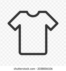 Vector Illustration Of Shirt Icon In Dark Color And Transparent Background(png).