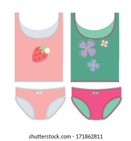 vector illustration shirt and panties
