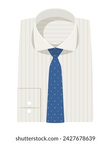 Vector illustration of a shirt with a tie