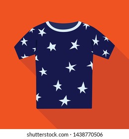 Vector illustration of shirt and toddler sign. Collection of shirt and clothes stock symbol for web.