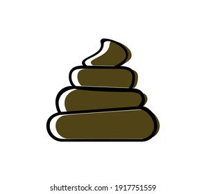 Vector Illustration Of Shit Icon On White Background