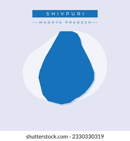 Vector de ilustración vectorial del mapa de la ciudad de Shivpuri