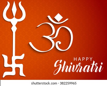  Vector Illustration of  Shivratri background wit trishul for Hindu festival celebrated of the God Shiva.