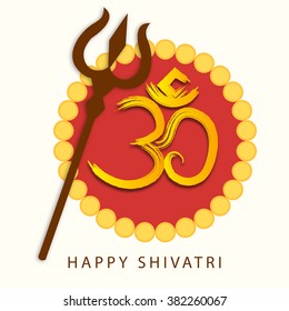  Vector Illustration of  Shivratri background wit trishul for Hindu festival celebrated of the God Shiva.