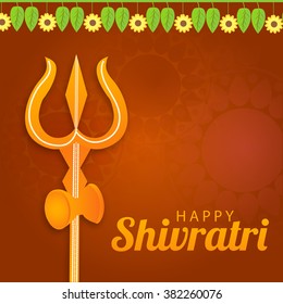  Vector Illustration of  Shivratri background wit trishul for Hindu festival celebrated of the God Shiva.