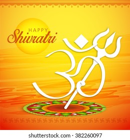  Vector Illustration of  Shivratri background wit trishul for Hindu festival celebrated of the God Shiva.