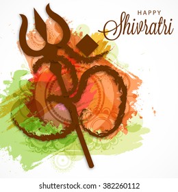  Vector Illustration of  Shivratri background wit trishul for Hindu festival celebrated of the God Shiva.