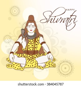 Vector Illustration of Shivratri background wit trishul for Hindu festival celebrated of the God Shiva.