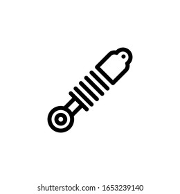 Vector illustration, shock absorber 
 icon. Line design template