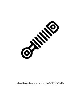 Vector illustration, shock absorber 
 icon. Line design template