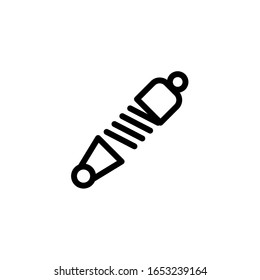 Vector illustration, shock absorber 
 icon. Line design template