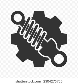 Vector illustration of shock service icon in dark color and transparent background(png).