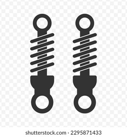 Vector illustration of shockbreaker icon in dark color and transparent background(png).