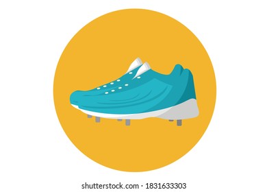 Vector Illustration of a Shoe for Baseball