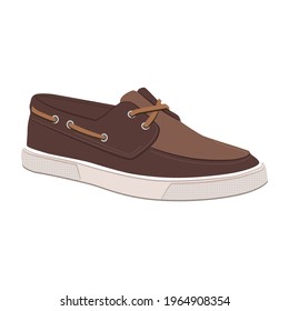 Vector illustration of a shoe in brown.