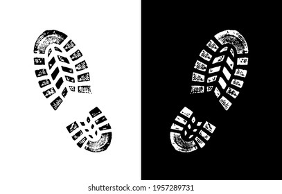 A Vector Illustration of Shoe Print Vector Sign