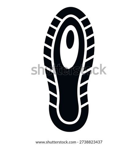Vector illustration of a shoe print or sole impression on a white background
