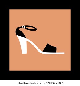 Vector illustration of a shoe for women