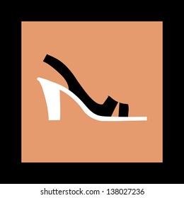 Vector illustration of a shoe for women