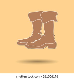 Vector illustration of  Shoes color background.