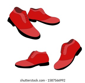 Vector illustration of shoes, color drawing, vector, white background