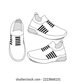 vector illustration of shoes for men