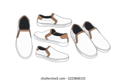 vector illustration of shoes for men