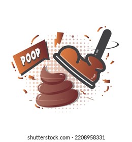 Vector illustration of shoes stepping on dirt