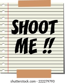   vector illustration of a shoot me
