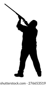 Vector illustration of shooter silhouette
