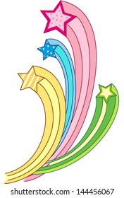 Vector illustration of a shooting star