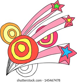 Vector illustration of a shooting star