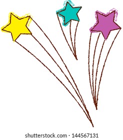 Ilustración vectorial de estrellas de tiro