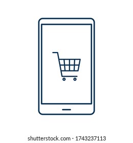 vector illustration shop flat design line icon