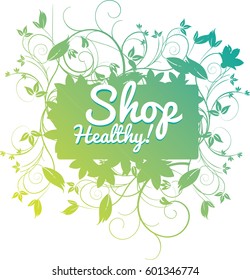vector illustration of a a shop healthy theme