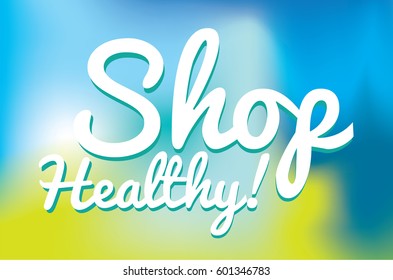 vector illustration of a shop healthy theme