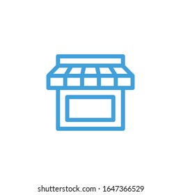 Ilustración vectorial, icono de tienda. Plantilla de diseño de línea