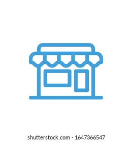 Vector illustration, shop icon. Line design template