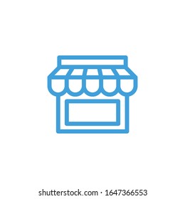 Vector illustration, shop icon. Line design template